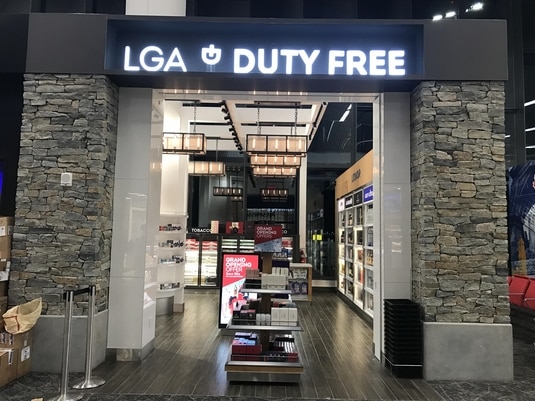 Small duty free shop at the brand new Terminal 1 at the King